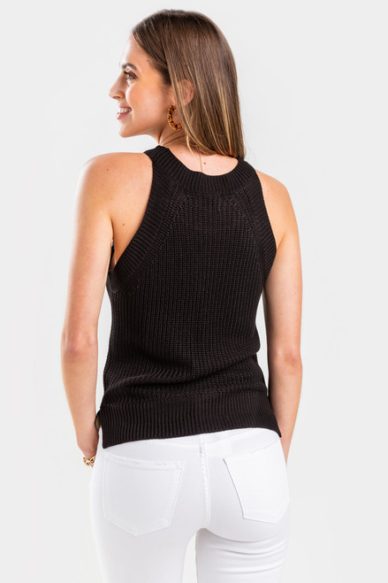 Morgan High Neck Sweater Tank Top