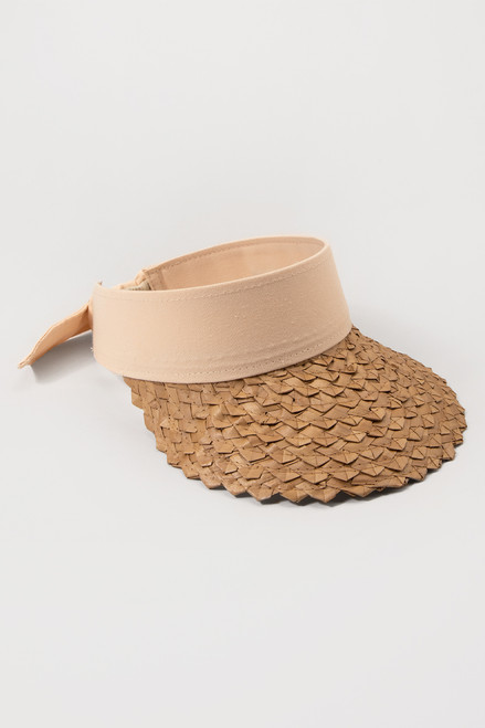 Susann Bow Straw Visor