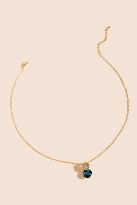 Kate Pavé Crystal Drop Necklace