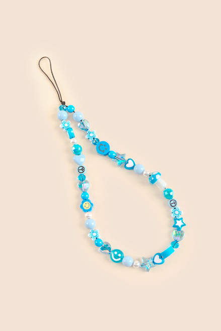 Pearl Tonal Blue Phone Charm