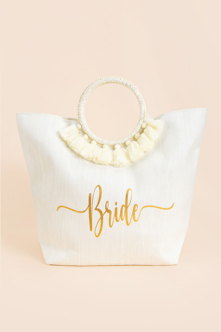 Bride Tassel Paperstraw Tote