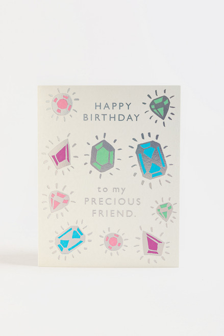 J Falkner Glittering Jewels Birthday Card