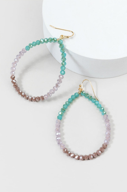 Olivia Glass Beaded Drop Earrings