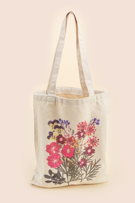 Paola Flower Canvas Tote