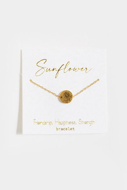 Sunflower Pendant Card Bracelet