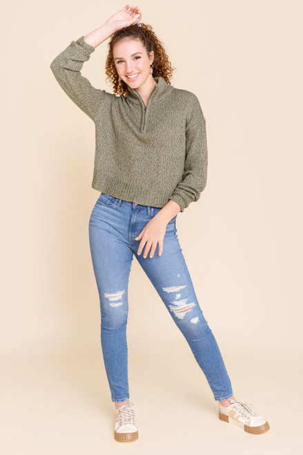 Kasey Quarter Zip Pull Over Sweater