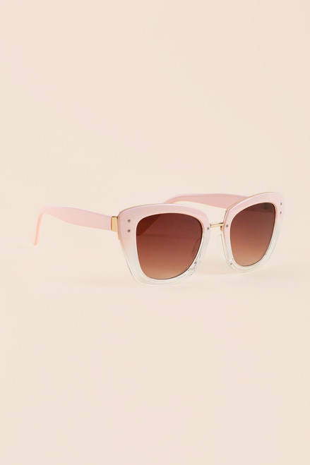 Jodie Platic Square Angular Sunglasses