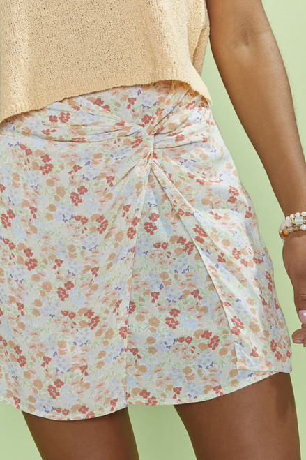 Penelope Cinch Disty Floral Mini Skirt
