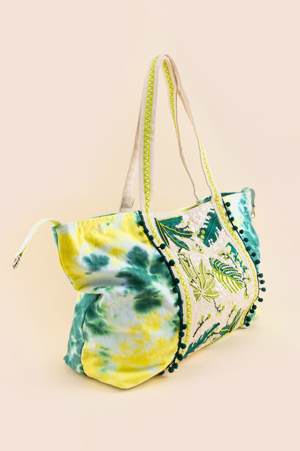 Julia Tie Dye Palm Leaf Tote