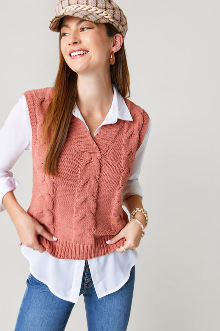 Gretta Cable Sweater Vest