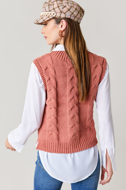 Gretta Cable Sweater Vest