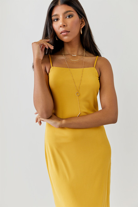 Sandra Side Slit Midi Dress