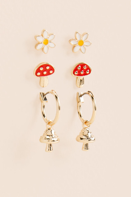 Cassidy Mushroom Earring Set