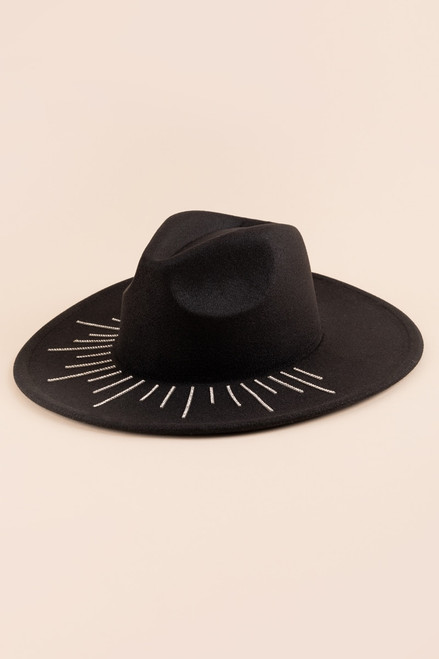 Arlene Starburst Rhinestone Panama Hat