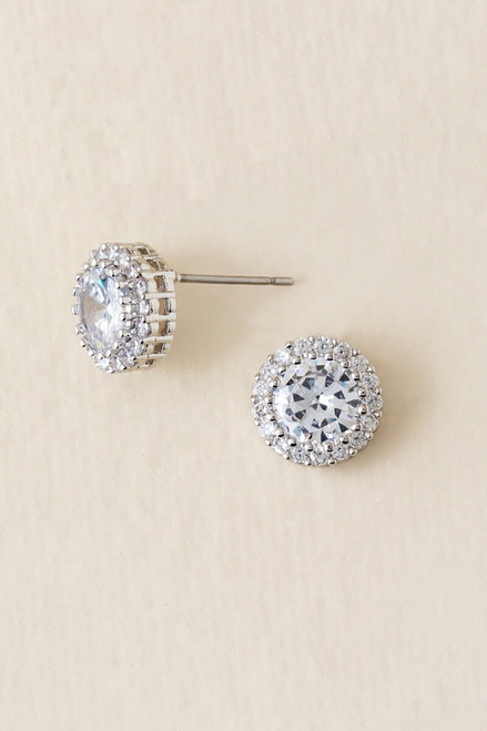 Tina Round Cubic Zirconia Studs