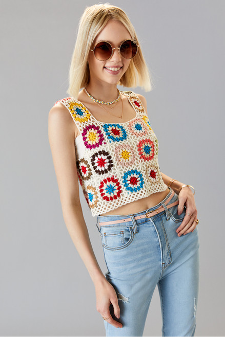 Rosalie Crochet Crop Top