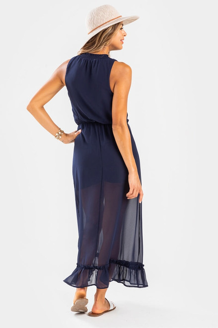 Zoie Ruffle Hem Maxi Dress