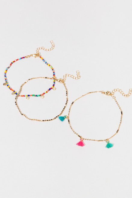 Riana Beaded Anklet Set