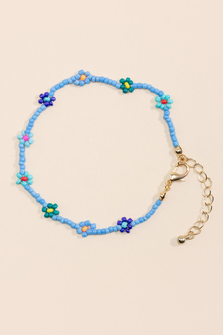 Layla Beaded Flower Anklet