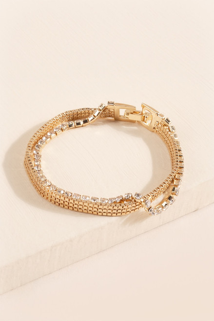 Rylie Layered 14K Gold Dipped Bracelet
