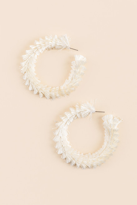 Gia Large Tassel Hoop Earrings