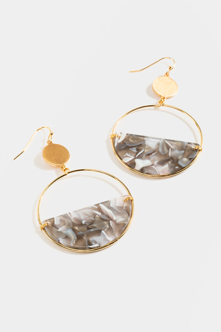 Gloria Marbled Circle Earrings
