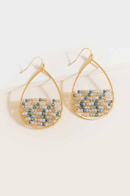 Anne Beaded Teardrop Earrings