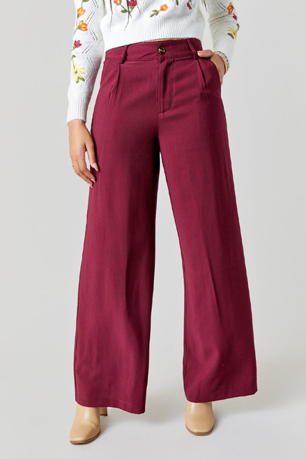 Florence Button Front Trouser Pants