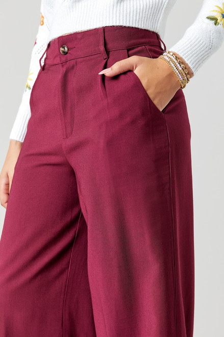 Florence Button Front Trouser Pants