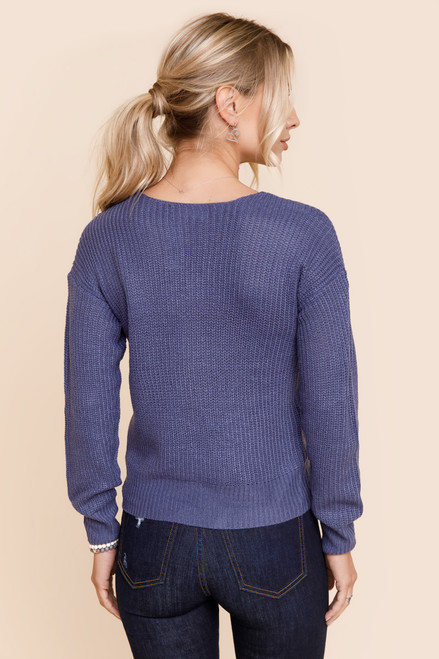 Dana V-Neck Knot Front Sweater