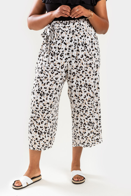 Janie Leopard Paperbag Pants