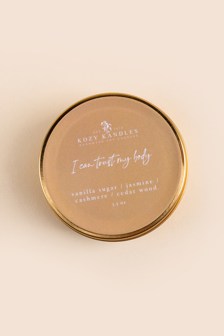 Kozy Kandles Cashmere Cedar Candle Tin 3.5oz