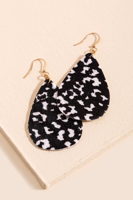 Hillary Leopard Tear Drop Earrings