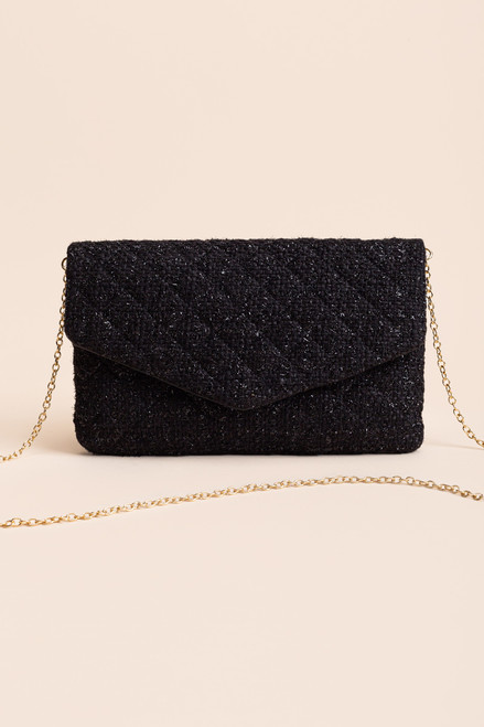 Lanley Quilted Shiny Clutch