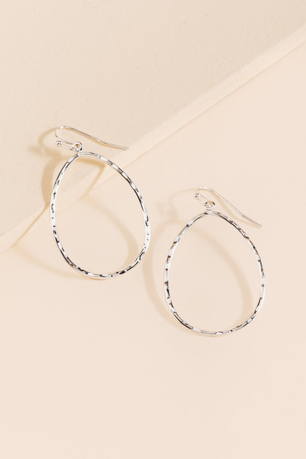 Ava Textured Teardrop Earrings