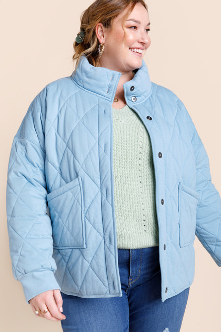 Asher Quilted Button Front Jacket