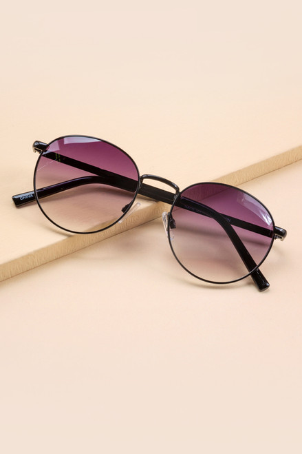 Deena Metal Round Frame Sunglases