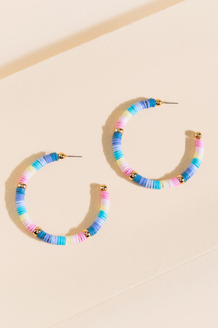 Jaylyn Rubber Beaded Hoop Earrings