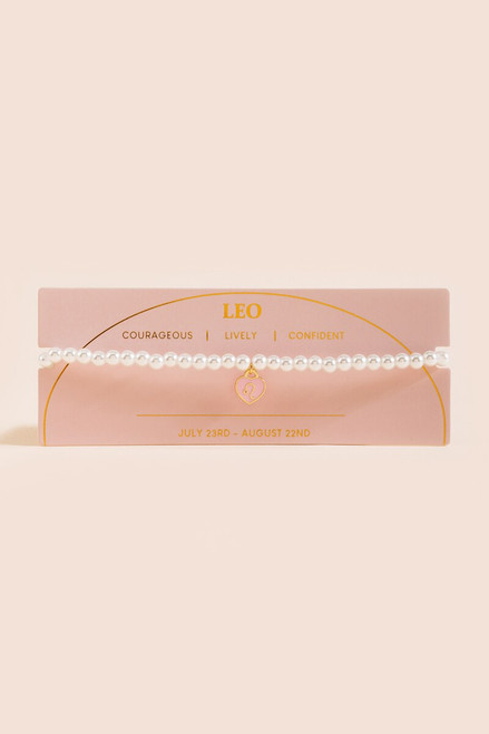 Leo Zodiac Heart Drop Choker Necklace