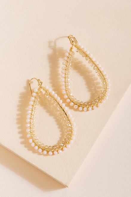 Samantha Woven Bead Drop Earrings