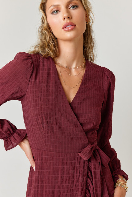 Elia Long Sleeve Wrap Dress