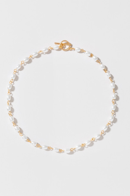 Caroline Rosary Chain Pearl Necklace