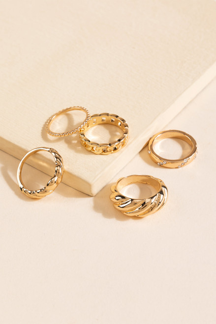 Abigail Croissant Ring Set