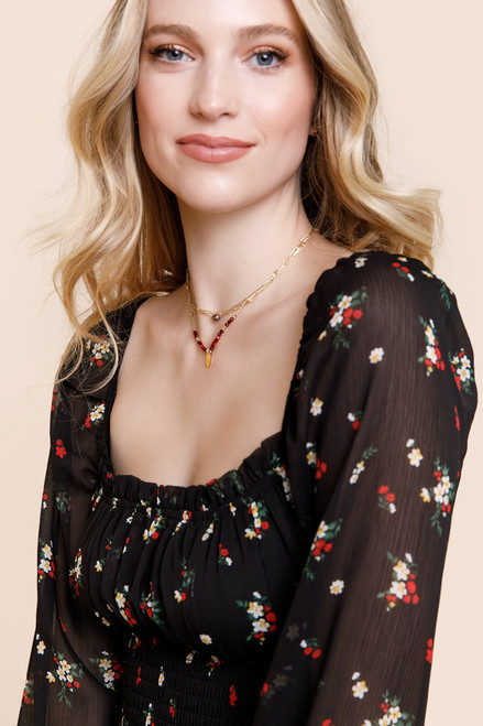 Emma Long Sleeve Floral Dress