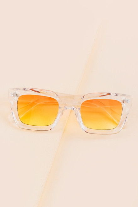 Julia Clear Chunky Sunglasses