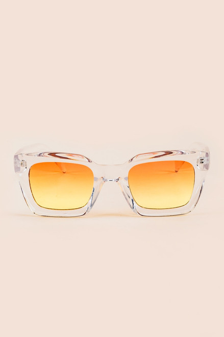 Julia Clear Chunky Sunglasses