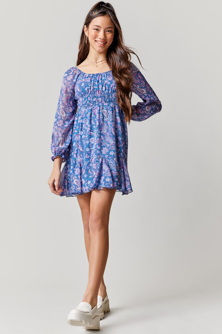 Hello Franki Paisley Godet Dress for girls