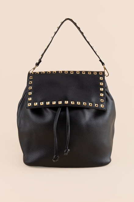 Blair Studded Front Flap Backpack