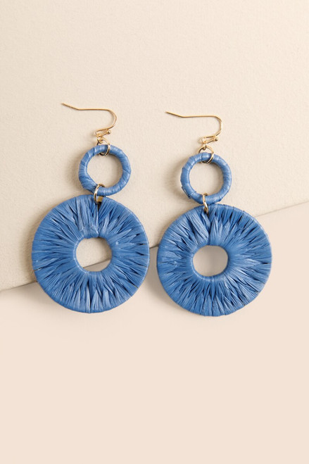 Nicole Raffia Double Drop Earrings