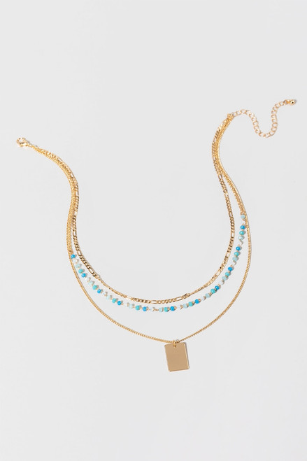 Stephanice Multi Layered Tag Pendant Necklace